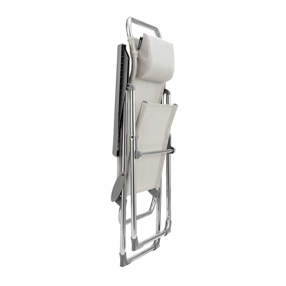 Fauteuil pliant multi-positions XL - Alu Cham XL - Batyline® Iso - Beige Seigle