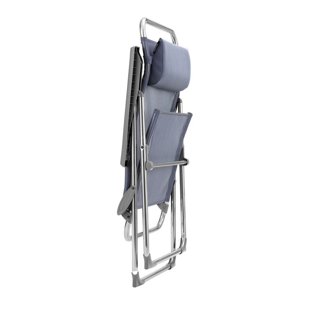 Fauteuil pliant multi-positions XL - Alu Cham XL - Batyline® Iso - Bleu Ocean